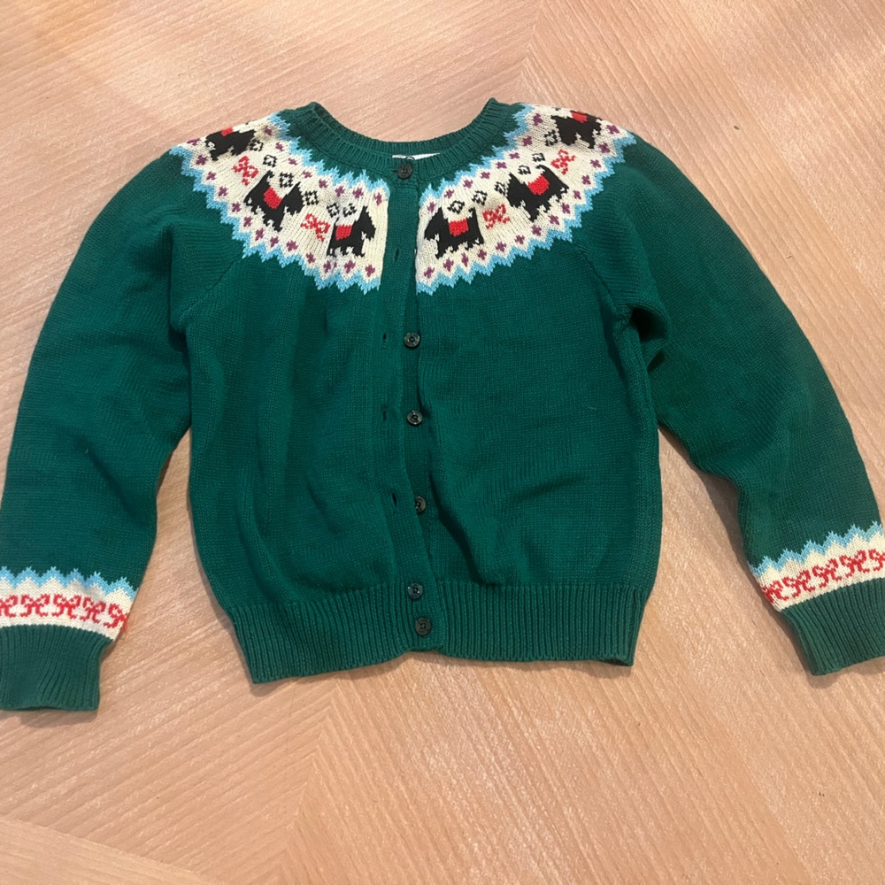 Lilly Pulitzer Green and Red Patterned Cardigan